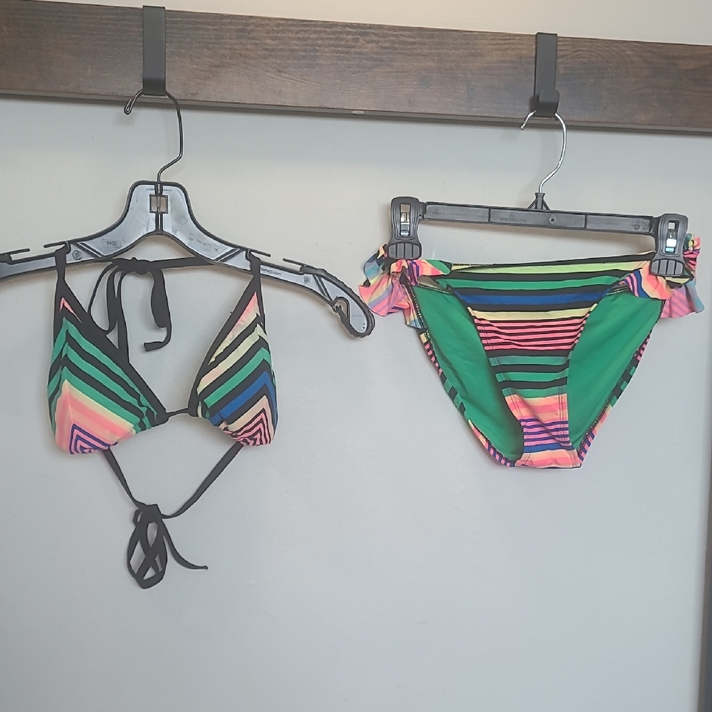 Striped Multicolor Bikini Set